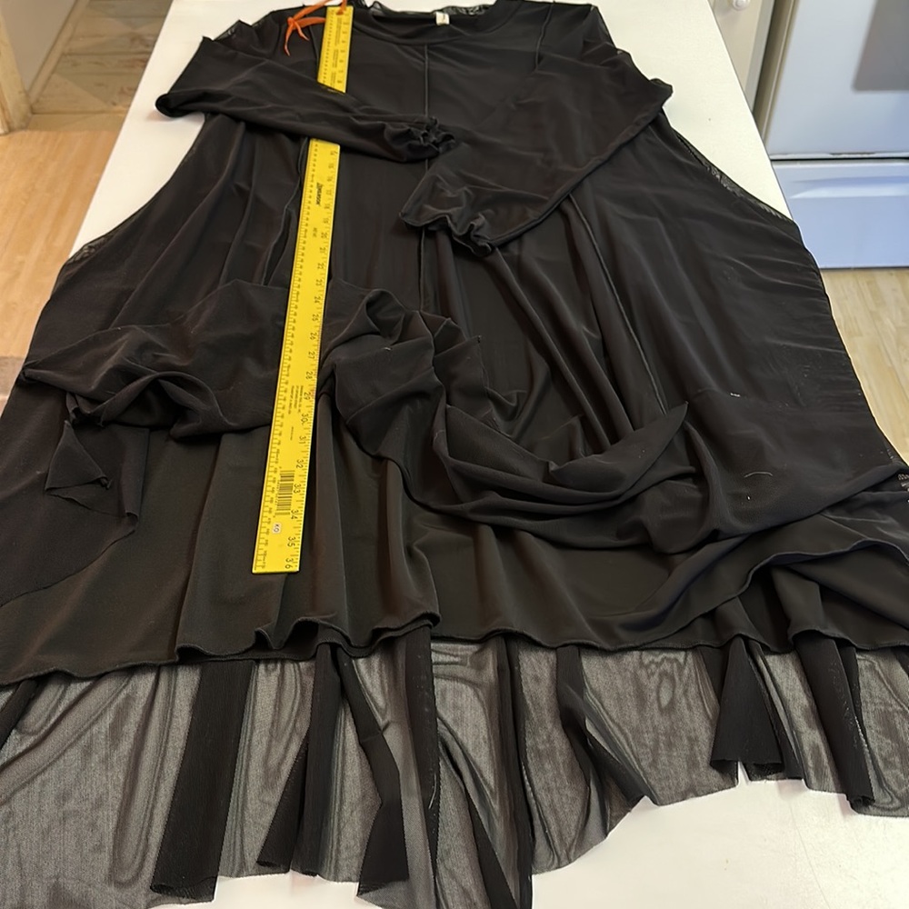 Cynthia Ashby size Large Calliope Dress black NWT knit mesh lined layers - Picture 10 of 12